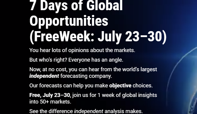 Market Forecasts FreeWeek July 2020